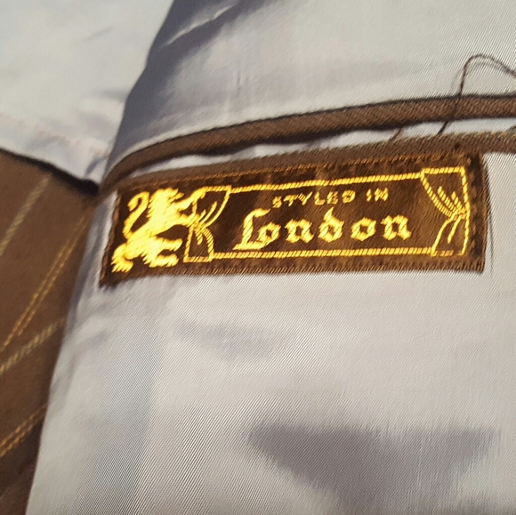 FOREMAN & CLARK DARK BLUE PINSTRIPED SUIT - Picture 8 of 13